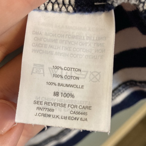 J. Crew Womens Sz M Navy Ivory Nautical Stripe Ponte Mini Shift Dress Colorblock - Picture 6 of 13